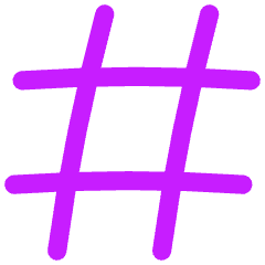 Sign Hashtag Icon from Flex Neon Set