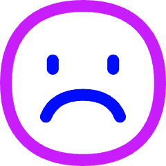 Sad Face Icon from Flex Neon Set