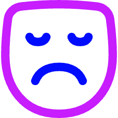 Sad Mask Icon from Flex Neon Set