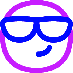 Smiley Cool Icon from Flex Neon Set