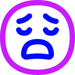 Smiley Devastated Icon from Flex Neon Set