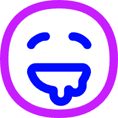 Smiley Drool Icon from Flex Neon Set