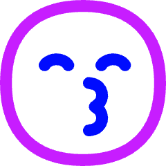 Smiley Emoji Kiss Happy Icon from Flex Neon Set