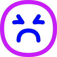 Smiley Emoji Terrified Icon from Flex Neon Set