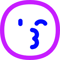 Smiley Kiss And Wink Icon from Flex Neon Set