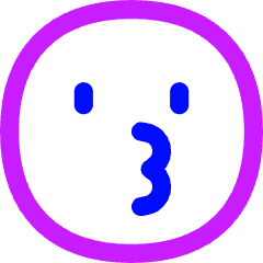 Smiley Kiss Icon from Flex Neon Set