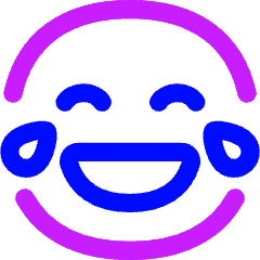Smiley Laughing 1 Icon from Flex Neon Set