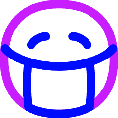Smiley Mask Icon from Flex Neon Set