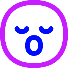 Smiley Sleepy Icon from Flex Neon Set