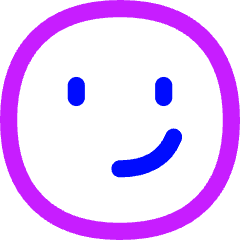 Smiley Smirk Icon from Flex Neon Set