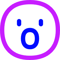 Smiley Surprised Icon from Flex Neon Set