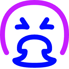 Smiley Throw Up Icon from Flex Neon Set