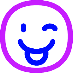 Smiley Tongue Out And Wink Icon from Flex Neon Set