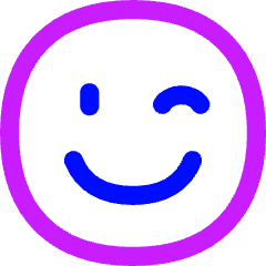 Smiley Wink Icon from Flex Neon Set