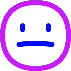 Straight Face Icon from Flex Neon Set
