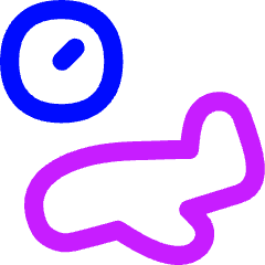 Airport Arrival Time Icon from Flex Neon Set