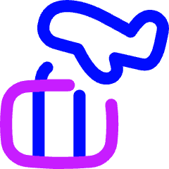 Baggage Airplane Icon from Flex Neon Set