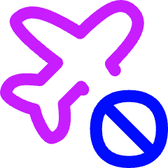 No Flight Airport 1 Icon from Flex Neon Set