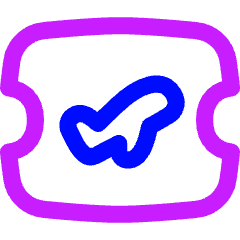 Plane Boarding Pass Icon from Flex Neon Set