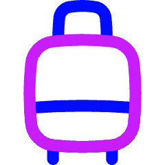 Suitcase Rolling Icon from Flex Neon Set