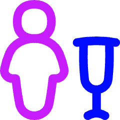 Crutch Icon from Flex Neon Set