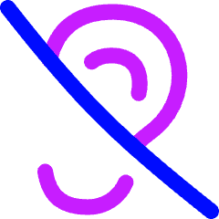 Hearing Deaf 1 Icon from Flex Neon Set