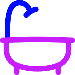 Bath Tub Icon from Flex Neon Set