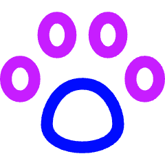 Pet Paw Icon from Flex Neon Set