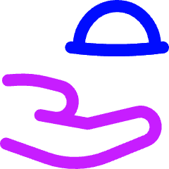 Serving Dome Hand Icon from Flex Neon Set