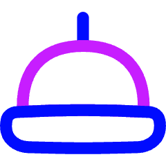 Serving Dome Icon from Flex Neon Set