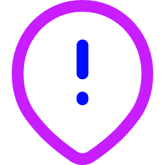 Location Hazard Attention Pin Icon from Flex Neon Set