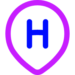 Location Pin Medical Hospital 2 Icon from Flex Neon Set