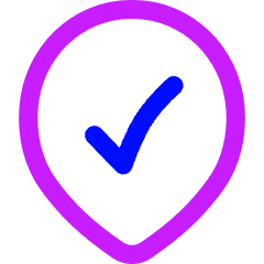 Location Pin Option Check Icon from Flex Neon Set