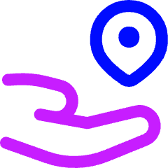 Share Location Icon from Flex Neon Set