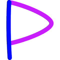 Triangle Flag Icon from Flex Neon Set