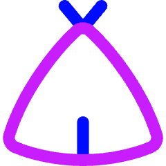 Camping Tent Icon from Flex Neon Set
