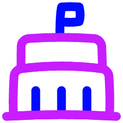 Government Building 2 Icon from Flex Neon Set