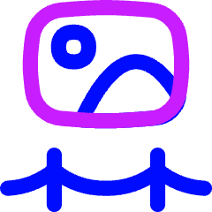 Museum Painting Icon from Flex Neon Set