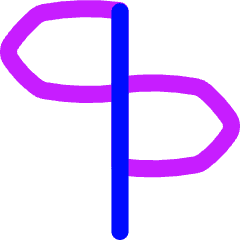 Street Sign Icon from Flex Neon Set