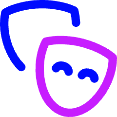 Theater Mask Icon from Flex Neon Set