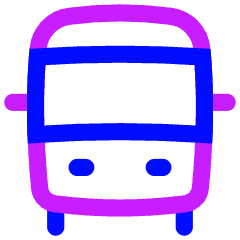 Bus Front Icon from Flex Neon Set