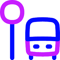 Bus Station Icon from Flex Neon Set