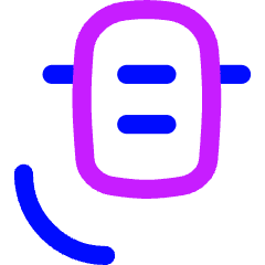 Car Top Bottom Left Sensor Icon from Flex Neon Set