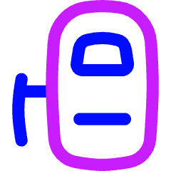 Car Top Sliding Door Left Icon from Flex Neon Set