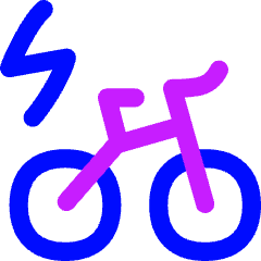 Electric Bicycle Icon from Flex Neon Set