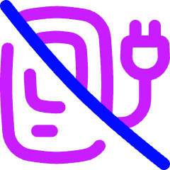 Electric Charging Station Cross Icon from Flex Neon Set