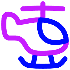 Helicopter Side Icon from Flex Neon Set