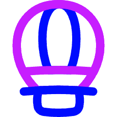 Hot Air Balloon Icon from Flex Neon Set