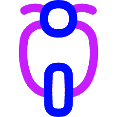 Motocycle Front Icon from Flex Neon Set