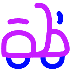 Motorcycle Courier Icon from Flex Neon Set